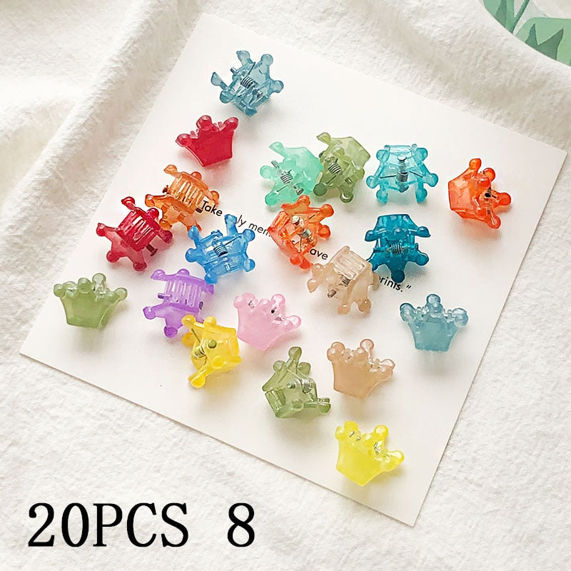 30/50PCS/Set Girls Cute Colorful Flower Star Mickey Small Hair Claws Kids Sweet Hairpins Hair Clips Fashion Hair Accessories