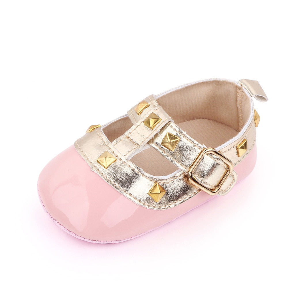 Nouveau-né bébé filles chaussures boucle en cuir premiers marcheurs grand arc été princesse chaussures fête mariage bébé fille chaussures