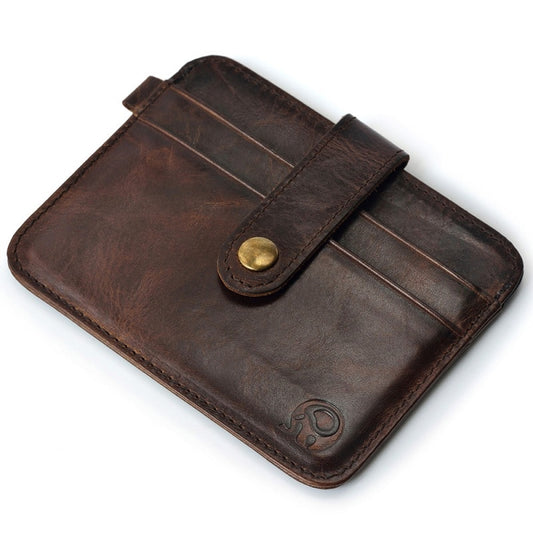 Portefeuille mince en cuir véritable pour hommes, sac d'argent, Walet mince, portefeuille pour homme, porte-cartes, Portomonee