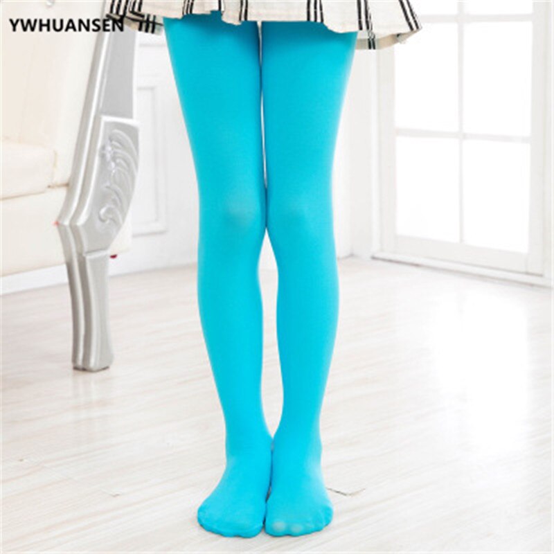 Été printemps couleur bonbon enfants collants Ballet danse collants pour filles bas enfants velours solide blanc collants