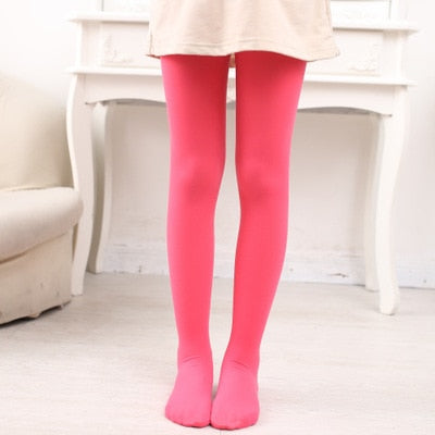 Summer Spring Candy Color Kids Pantyhose Ballet Dance Tights for Girls Stocking Children Velvet Solid White Pantyhose