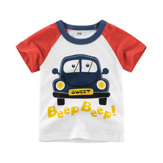 Cartoon Summer Childrens Clothing Boys Short Sleeve T-shirt Kids Sweatshirt Child Cotton Clothes Boys T-shirts