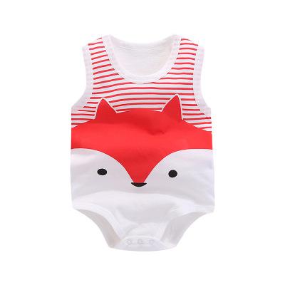 Nouveau-né bébé garçons filles dessin animé coton body infantile bébé sac pet sans manches gilet combinaison été mince pingouin pyjamas tenue