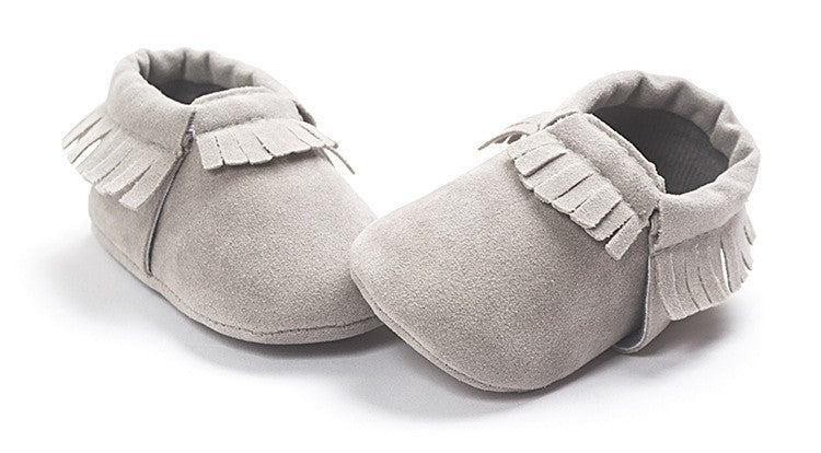 Mocassins bébé nouveau-né en cuir suédé chaussures à semelle souple berceau antidérapant premier marcheur