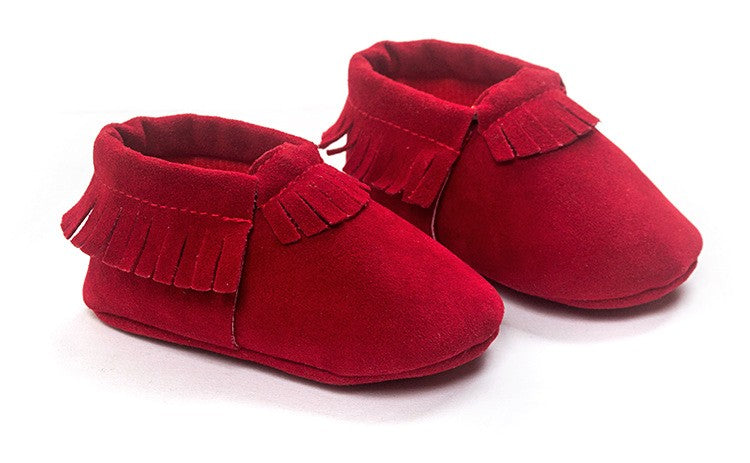 Mocassins bébé nouveau-né en cuir suédé chaussures à semelle souple berceau antidérapant premier marcheur