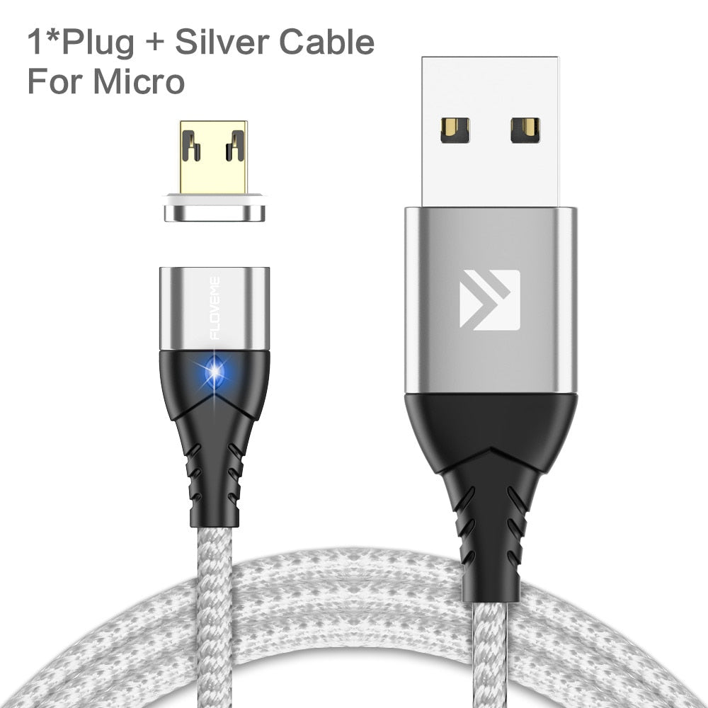 Magnetic Cable Micro USB Type C For iPhone 14 13 Lighting Cable 3A Fast Charging Wire Type-C Magnet Charger Phone Cable