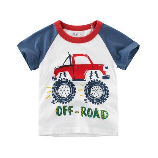 Cartoon Summer Childrens Clothing Boys Short Sleeve T-shirt Kids Sweatshirt Child Cotton Clothes Boys T-shirts