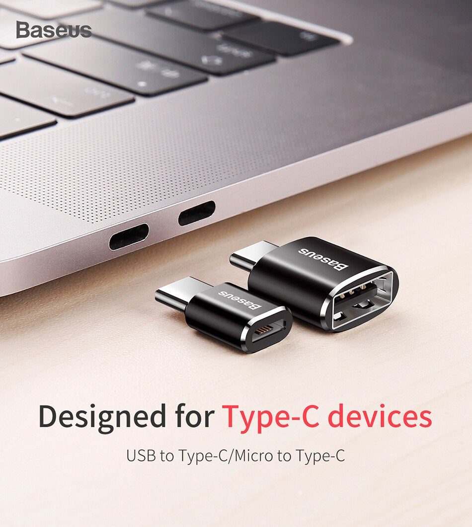 Baseus USB To Type C OTG Adapter USB USB-C Male To Micro USB Type-c Female Converter, OTG Connector