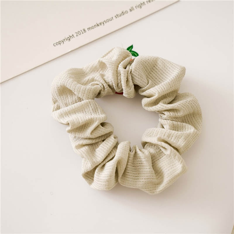 Women Silk Scrunchie Elastic Handmade Multicolor Hair Band Ponytail Holder Headband Hair Accessories Satin Silk Solid Color