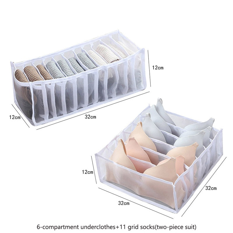 Sweater Clothes Storage Grid Boxes Student Dormitory Wardrobe Closet Drawer Organizer Pants Clothing Separation Box