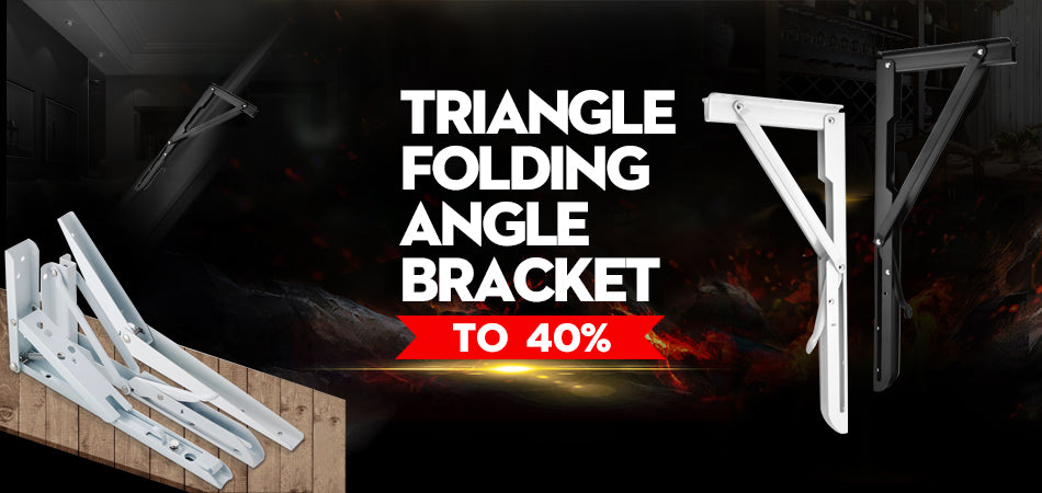 2PCS Triangle Folding Angle Bracket Heavy Support Adjustable Wall Mounted Bench Table Shelf Bracket Furniture Hardware