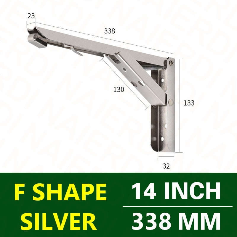 2PCS Triangle Folding Angle Bracket Heavy Support Adjustable Wall Mounted Bench Table Shelf Bracket Furniture Hardware