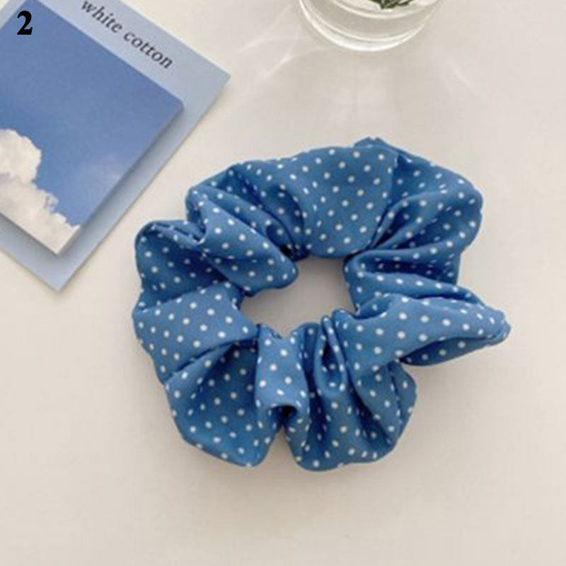 Sweet Embroidery Flowers Mesh Scrunchies Women Romantic Pink Blue Hair Rope Transparent Tulle Organza Hair Ties Hair Accessories