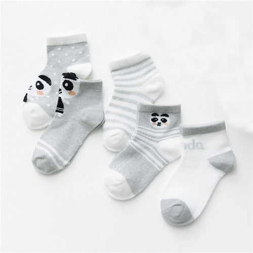 5Pairs / lot Kleinkind-Baby-Socken-Sommer-Ineinander greifen-dünne Baby-Socken für Mädchen-Baumwollneugeborenes Baby-Mädchen-Socken-preiswertes Material