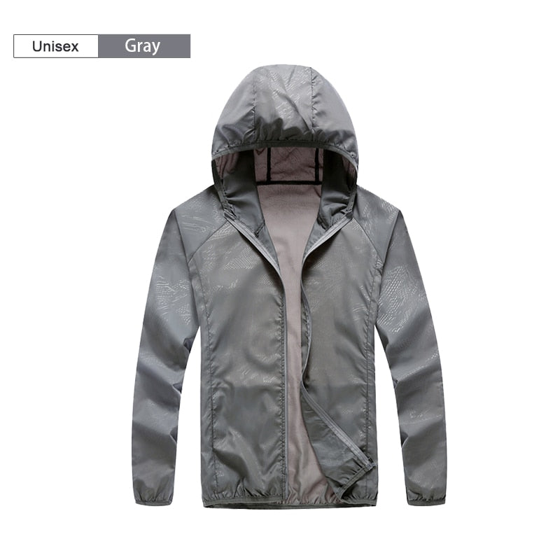 Camping pluie veste hommes femmes imperméable Protection solaire vêtements pêche chasse vêtements séchage rapide peau coupe-vent avec poche