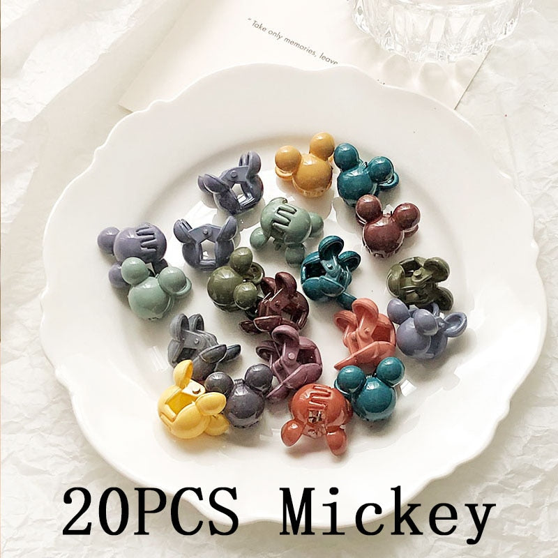 30/50PCS/Set Girls Cute Colorful Flower Star Mickey Small Hair Claws Kids Sweet Hairpins Hair Clips Fashion Hair Accessories