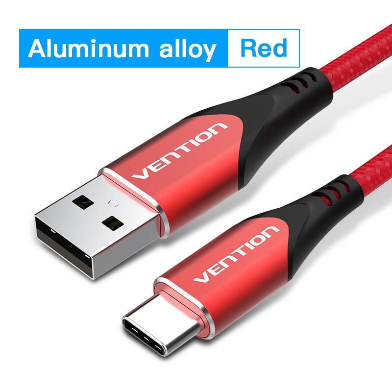 USB Type C Cable for Samsung S21 3A Fast USB Charging USB C Charger Date Wire for Xiaomi Redmi Note 8 Type-C Cabo Cable