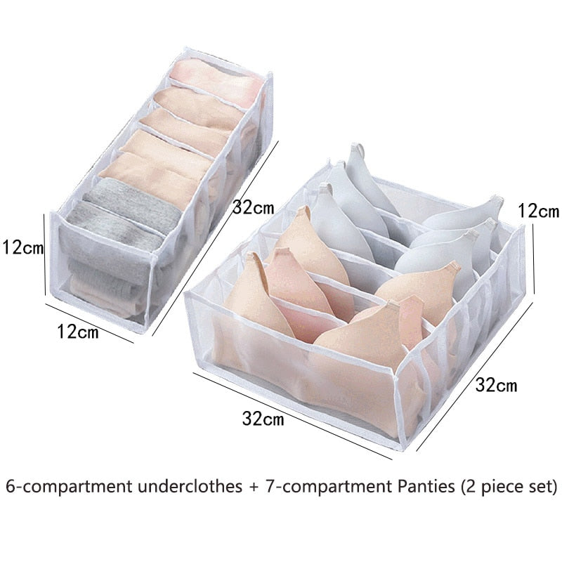 Sweater Clothes Storage Grid Boxes Student Dormitory Wardrobe Closet Drawer Organizer Pants Clothing Separation Box