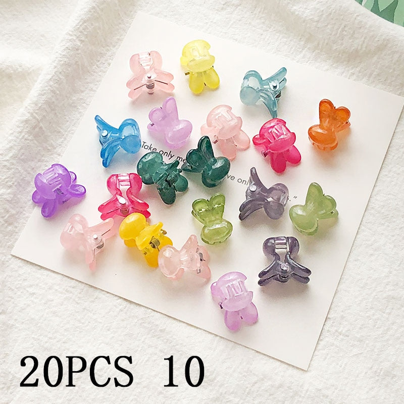 30/50PCS/Set Girls Cute Colorful Flower Star Mickey Small Hair Claws Kids Sweet Hairpins Hair Clips Fashion Hair Accessories