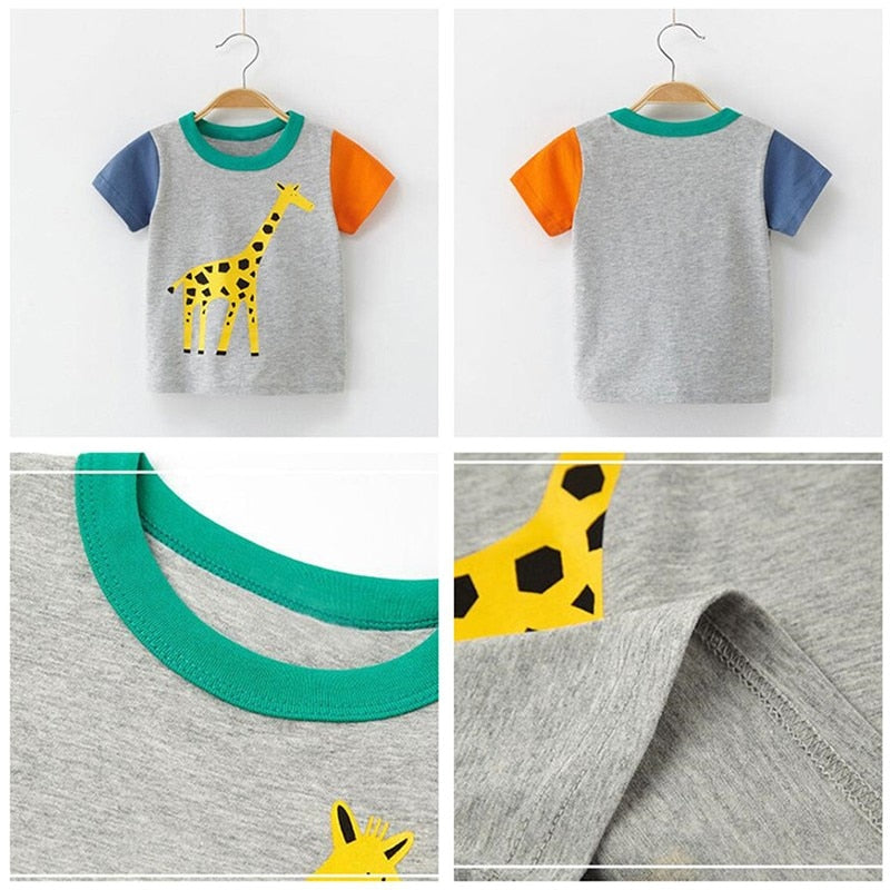 Dessin animé été vêtements pour enfants garçons T-shirt à manches courtes enfants sweat enfant coton vêtements garçons T-shirts