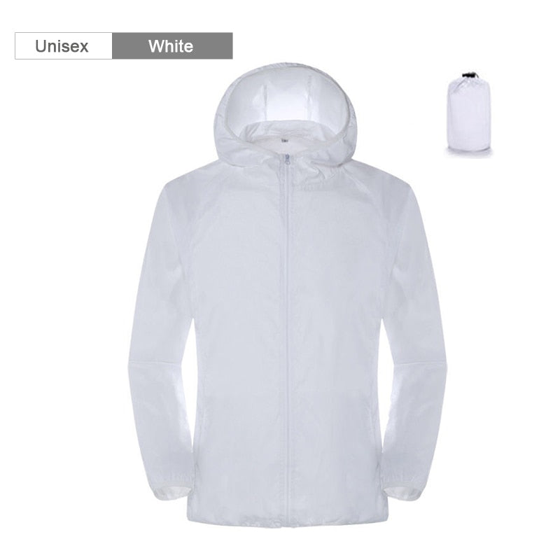 Camping pluie veste hommes femmes imperméable Protection solaire vêtements pêche chasse vêtements séchage rapide peau coupe-vent avec poche