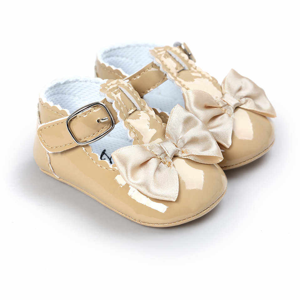 Nouveau-né bébé filles chaussures boucle en cuir premiers marcheurs grand arc été princesse chaussures fête mariage bébé fille chaussures