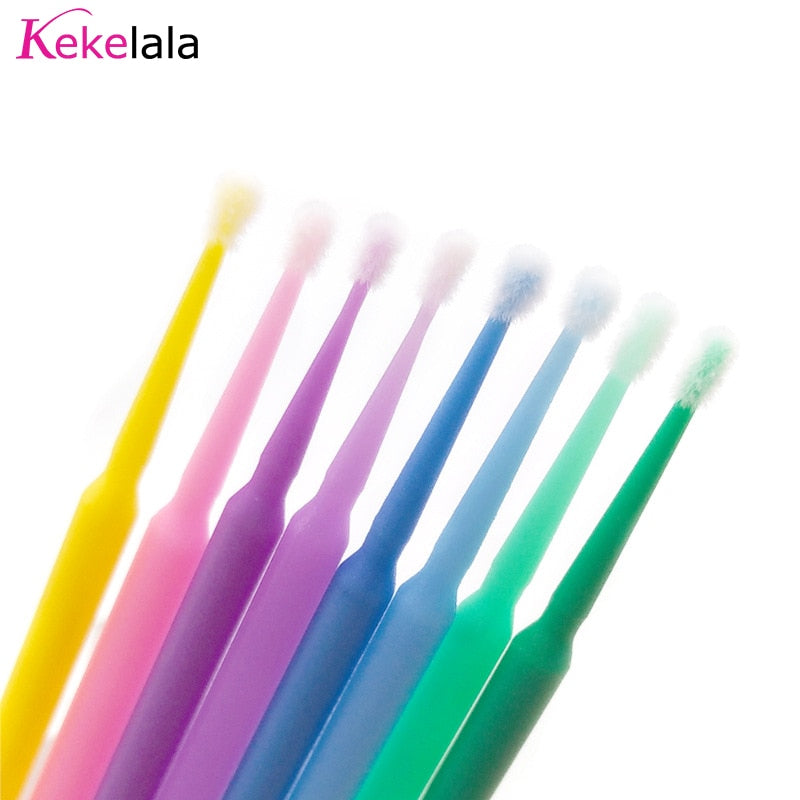 100 pièces/bouteille Extension de cils écouvillons de nettoyage cils ascenseur colle dissolvant applicateurs Microblade maquillage Micro brosses outil