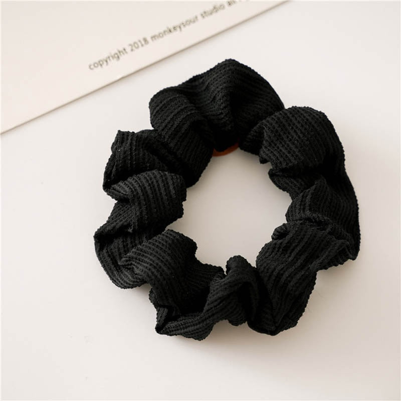 Frauen Silk Scrunchie elastisches handgemachtes mehrfarbiges Haarband Pferdeschwanz Halter Stirnband Haarschmuck Satin Seide einfarbig