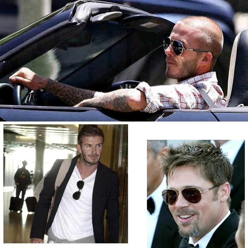 Luxury Men Polarized Sunglasses Driving Sun Glasses For Men Women Brand Designer Male Vintage Black Pilot Sunglasses UV400