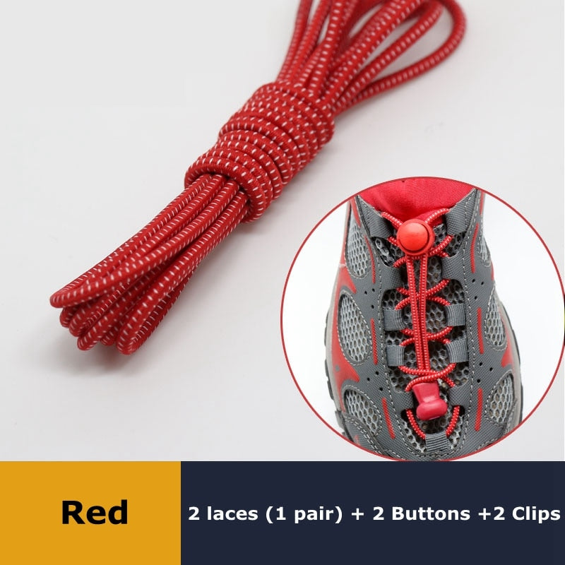 Sneaker ShoeLaces Elastic No Tie Shoe Laces Stretching Lock Lazy laces Quick Rubber Shoelace Shoestrings