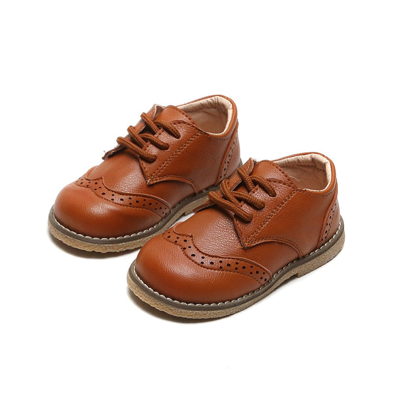 Printemps automne enfants chaussures en cuir pour garçons filles chaussures décontractées enfants fond souple décontracté chaussures de plein air bébé baskets