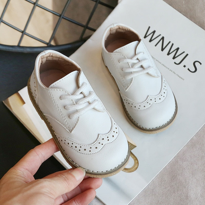 Printemps automne enfants chaussures en cuir pour garçons filles chaussures décontractées enfants fond souple décontracté chaussures de plein air bébé baskets