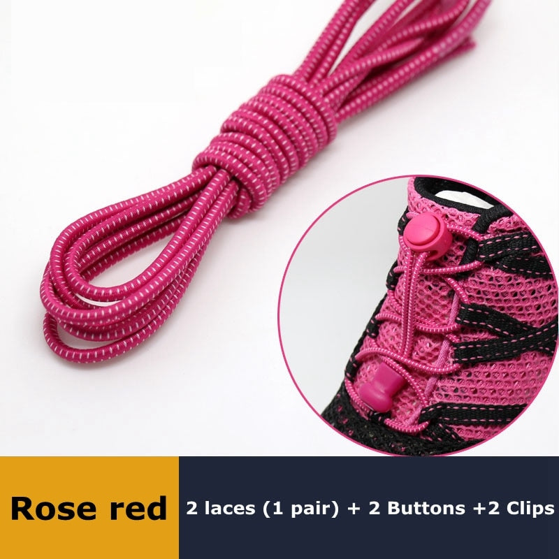 Sneaker ShoeLaces Elastic No Tie Shoe Laces Stretching Lock Lazy laces Quick Rubber Shoelace Shoestrings