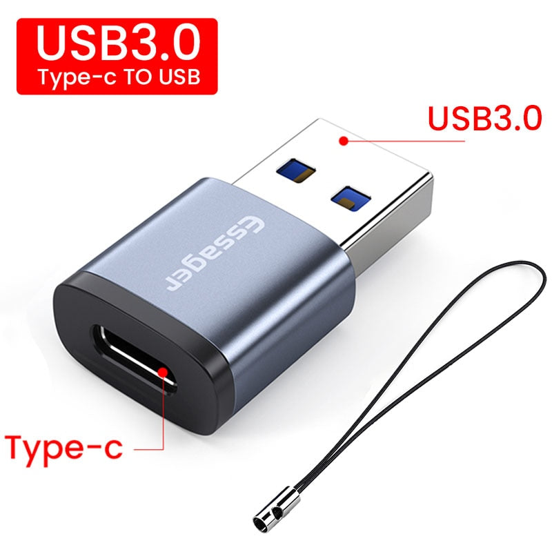 Essager USB 3.0 Type-C OTG Adaptateur Type C USB C Mâle Vers USB Femelle Convertisseur Pour Macbook Xiaomi Samsung S20 USBC OTG Connecteur