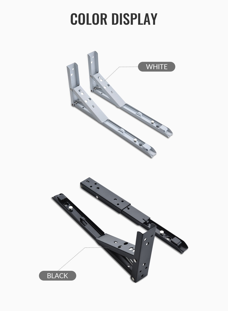 2 pièces Triangle Support d'angle pliant Support lourd réglable mural banc Table étagère Support matériel de meubles