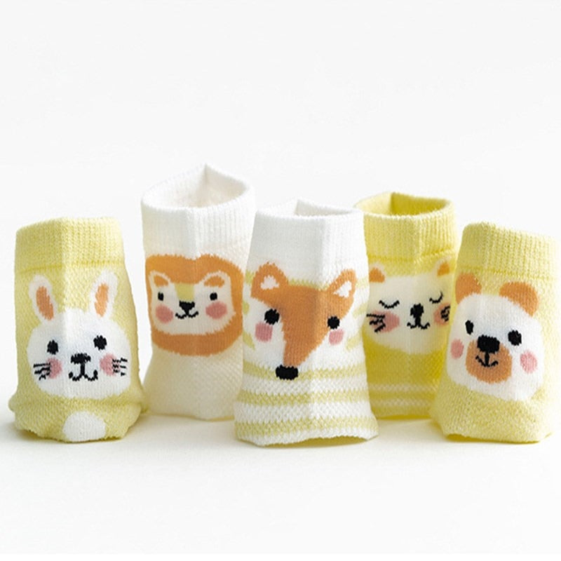 5Pairs / lot Kleinkind-Baby-Socken-Sommer-Ineinander greifen-dünne Baby-Socken für Mädchen-Baumwollneugeborenes Baby-Mädchen-Socken-preiswertes Material