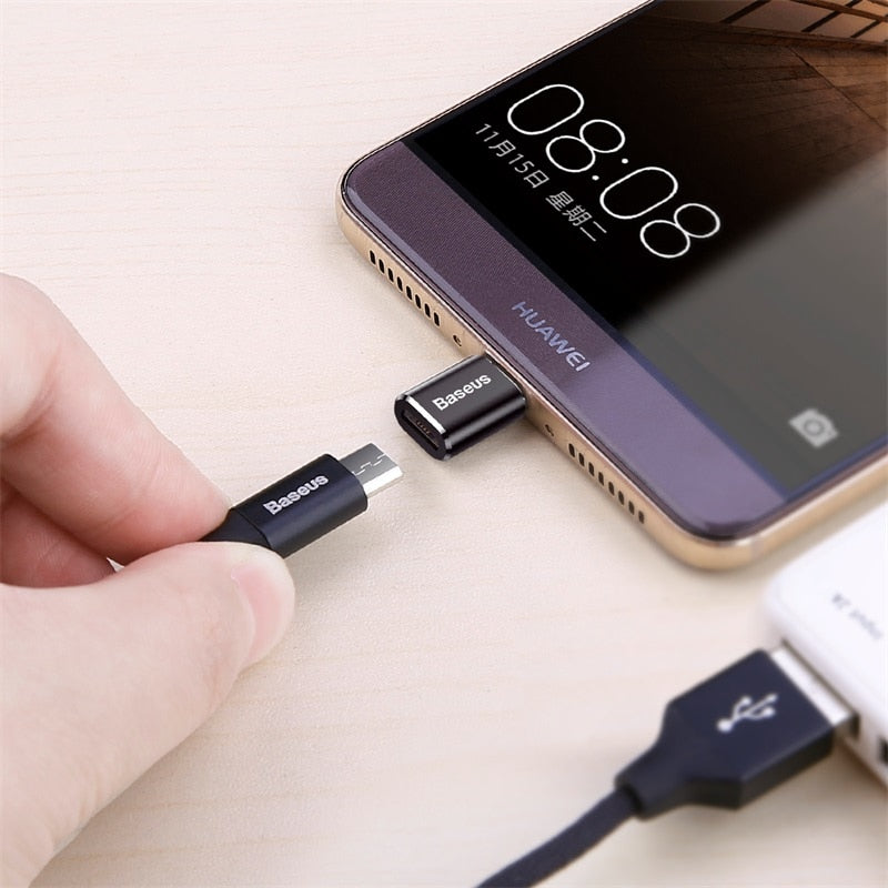 Baseus USB To Type C OTG Adapter USB USB-C Male To Micro USB Type-c Female Converter, OTG Connector