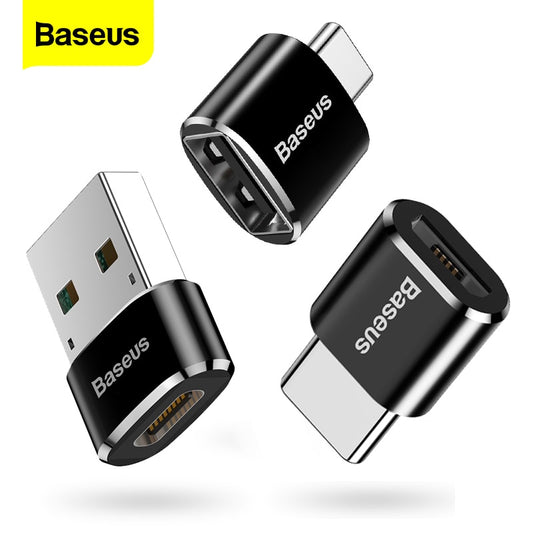 Baseus USB-auf-Typ-C-OTG-Adapter USB-USB-C-Stecker auf Micro-USB-Typ-C-Buchsen-Konverter, OTG-Anschluss