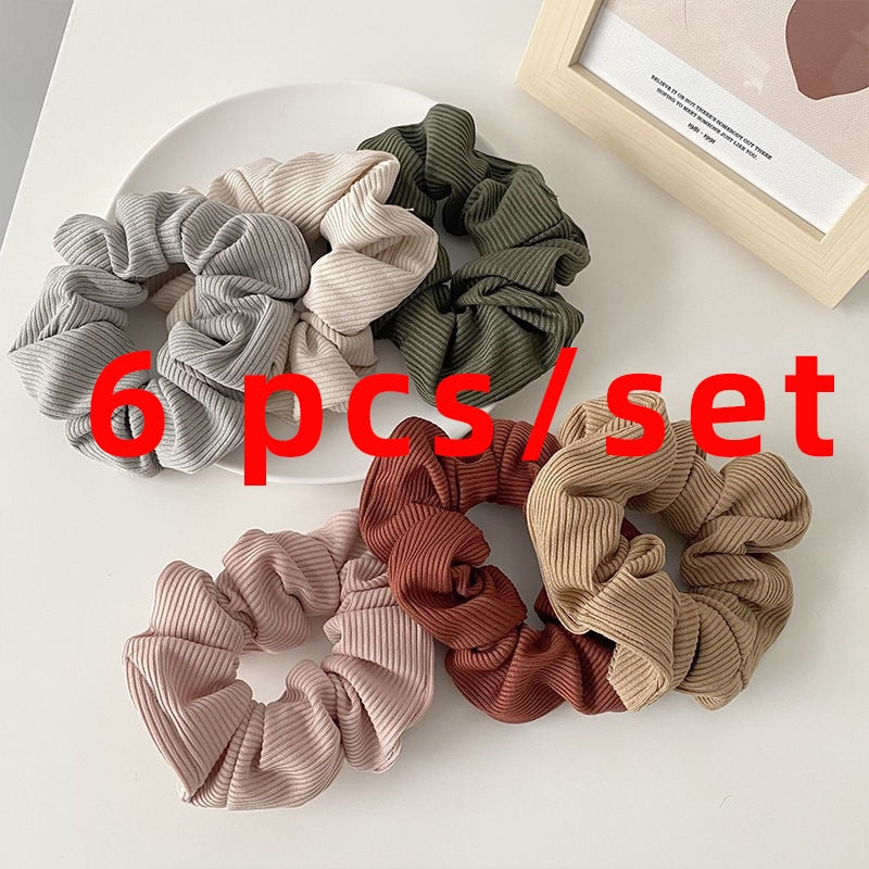 Women Hair Scrunchies Velvet Solid Color Hair Band for Girls Ponytail Holder Rubber Bands Hair Ties Hair Accessories