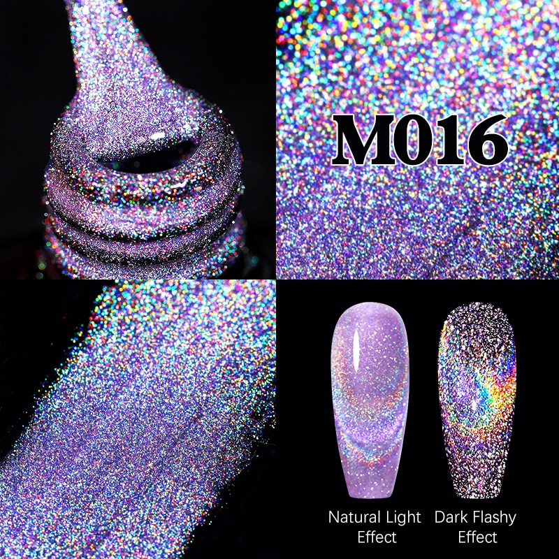 Sparkling Gel Nail Polish Reflective Glitter Nail Gel Semi Permanent Nail Art Varnish For Manicures Need Base Top Coat