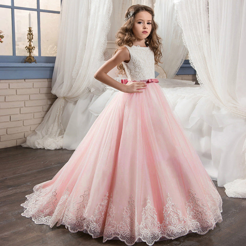 Adolescent mariage fille robe première Comunion robe pour fille soirée princesse fleur robe enfants vêtements Costume Vestido 8-14 ans