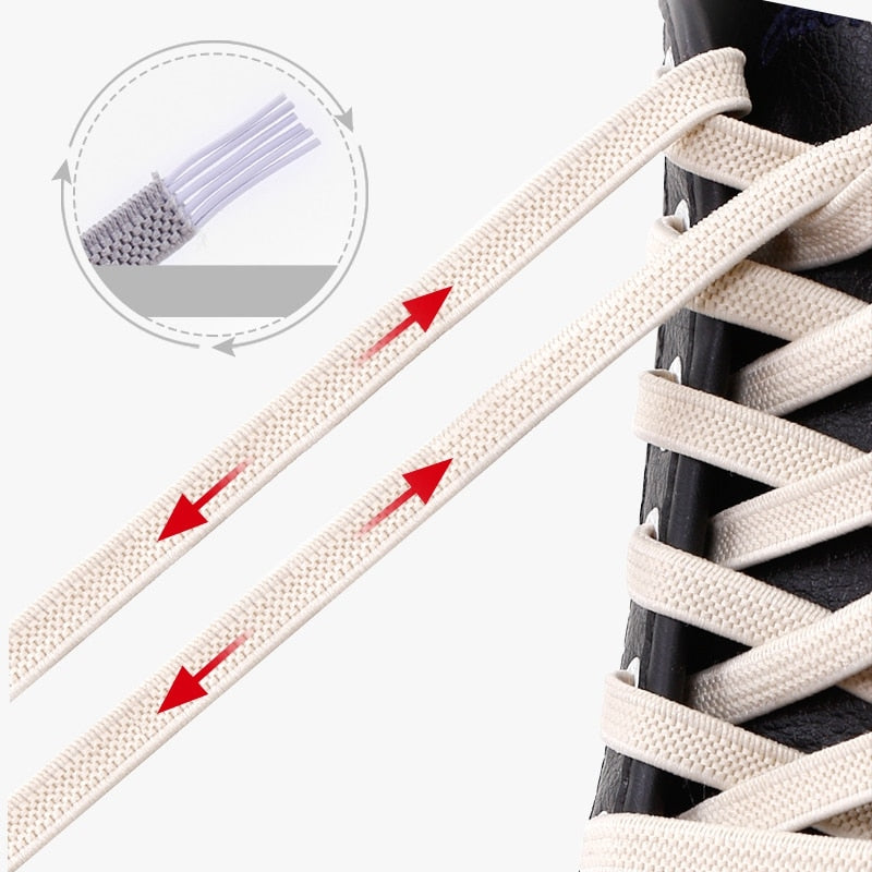 Laces Elastic Shoelaces Outdoor Leisure Sneakers Quick Safety Flat Shoelace Kids And Adult Unisex Lazy laces