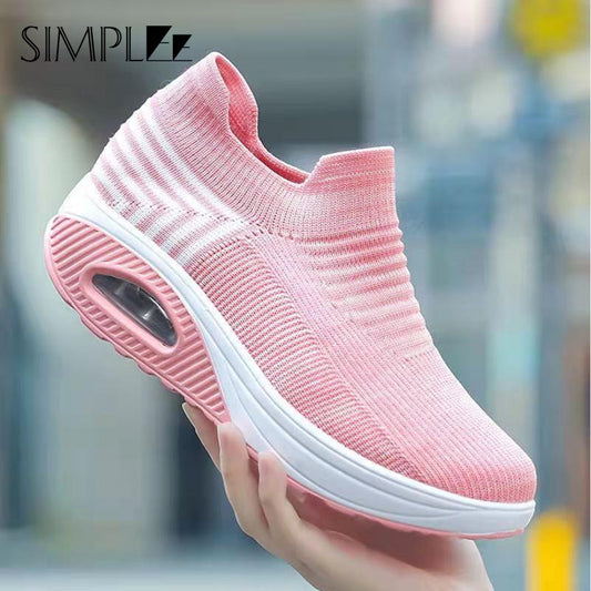 Women's Sneakers, Platform Orthopedic Shoes, Woman Casual Mesh Walking Shoe, Slip Footwear