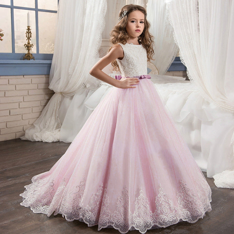 Teen Wedding Girl Dress First Comunion Dress for Girl Evening Princess Flower Dress Kids Clothes Costume Vestido 8 -14 Year