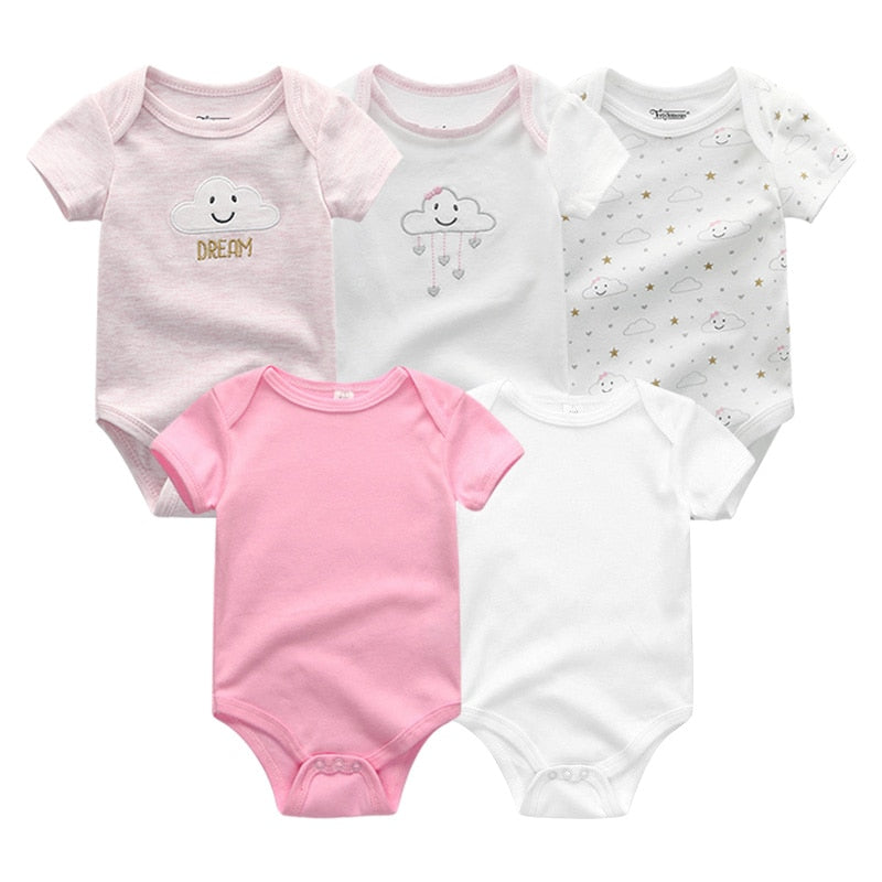 5PCS/Lot Baby Boys Clothes Unicorn Girls Clothing Bodysuits Baby Girls Clothes Newborn 100% Cotton Roupas de bebe