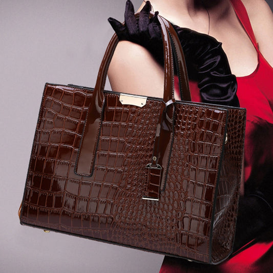 Leather Women Bags, Crocodile Female Crossbody Shoulder Hand Bags, Women High Quality Handbags