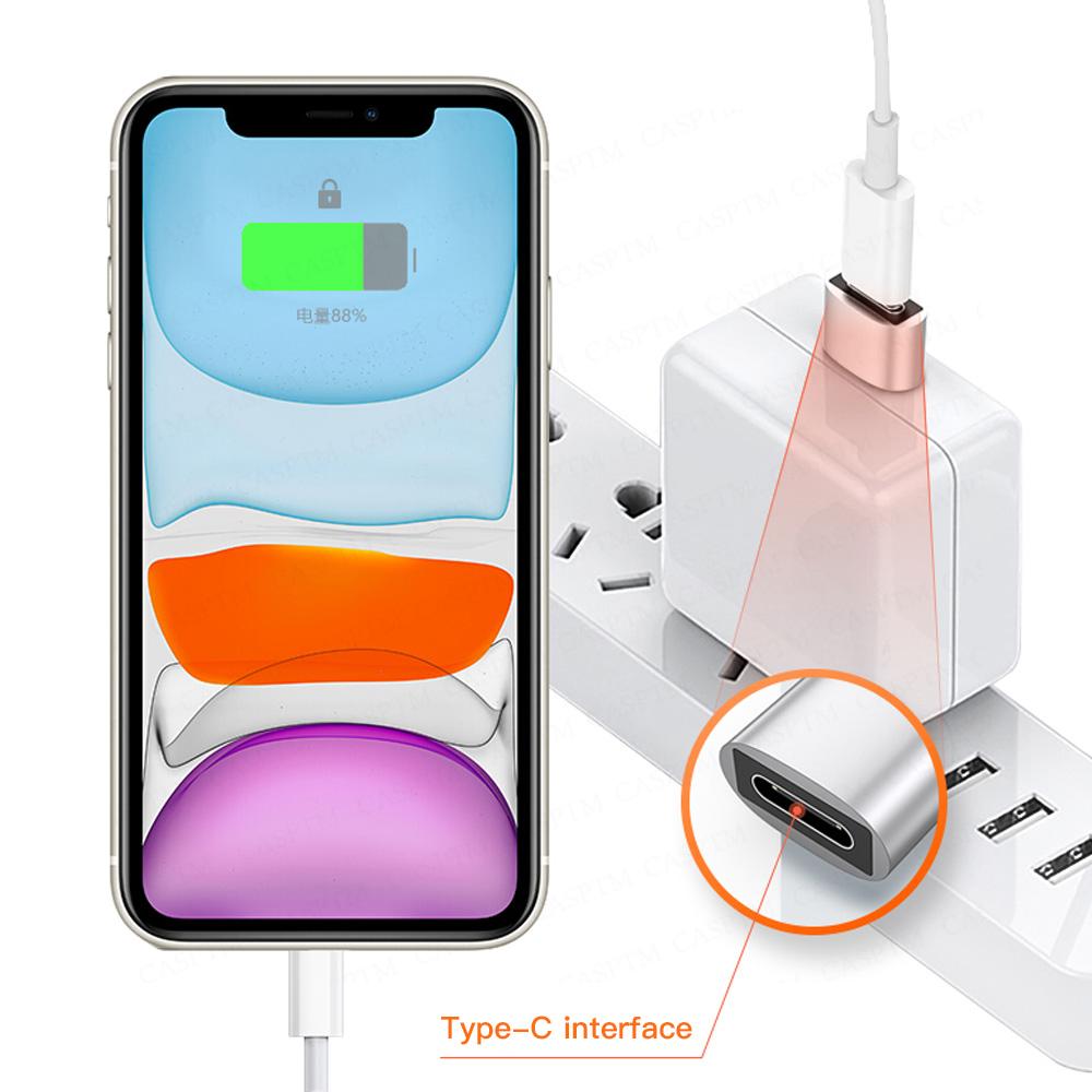 Adaptateur chargeur 2 pièces pour iPhone 14 13 12 11 Pro Max adaptateur USB type-c Type C convertisseur USB-C USB vers Type C câbles adaptateur OTG