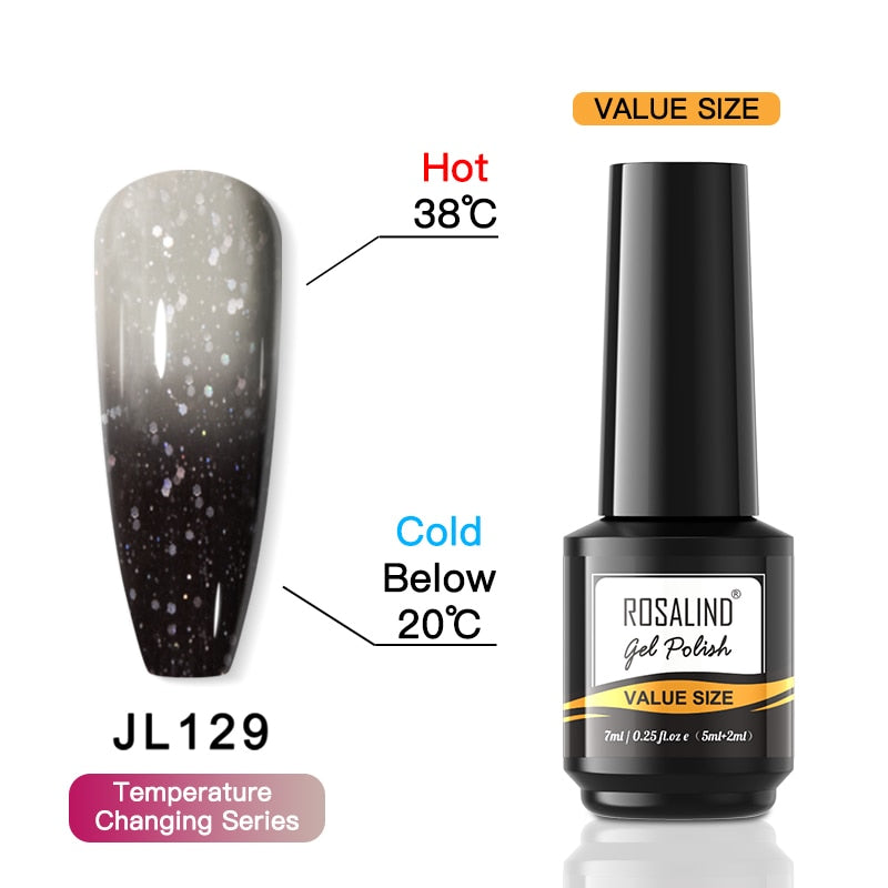 ROSALIND Gel Vernis À Ongles Lampe Tout Pour Ongles Art Manucure Avec Mat Base Top Coat Semi Permanent Gellak Vernis À Ongles Gel Vernis Vernis