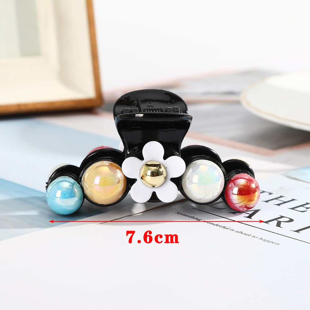 Hyperbole Big Pearls Acrylic Hair Claw Clips Big Size Makeup Hair Styling Barrettes for Women Hair Accessories