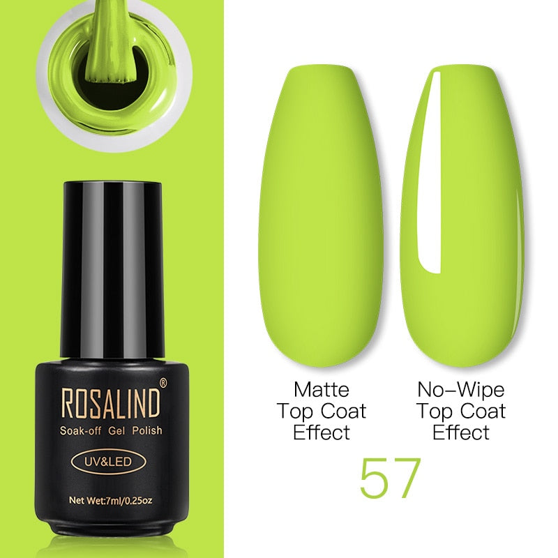 ROSALIND Gel Vernis À Ongles Lampe Tout Pour Ongles Art Manucure Avec Mat Base Top Coat Semi Permanent Gellak Vernis À Ongles Gel Vernis Vernis